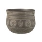 Cache-pot en céramique gris 18x18x15 cm Cache-pot en céramique gris 18x18x15 cm