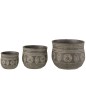 Cache-pot en céramique gris 23.5x23.5x19 cm Cache-pot en céramique gris 23.5x23.5x19 cm