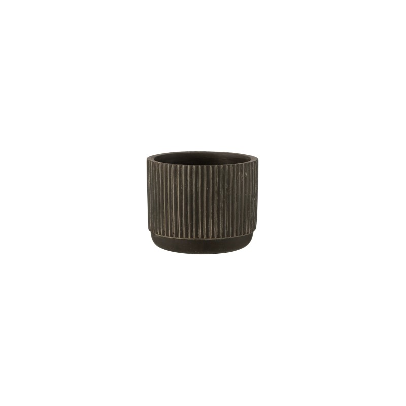 Macetero de cerámica negro de 16x16x14 cm Macetero de cerámica negro de 16x16x14 cm