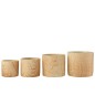 Cache-pot en céramique beige 21.5x21.5x19.5 cm Cache-pot en céramique beige 21.5x21.5x19.5 cm