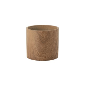 Cache-pot en céramique beige 21.5x21.5x19.5 cm