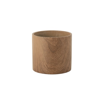 Cache-pot en céramique beige 21.5x21.5x19.5 cm