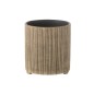 Cache-pot rond en céramique marron 14.5x14.5x15.5 cm Cache-pot rond en céramique marron 14.5x14.5x15.5 cm