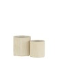 Cache-pot en céramique beige 14.5x14.5x15.5 cm Cache-pot en céramique beige 14.5x14.5x15.5 cm