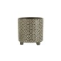 Cache-pot en céramique gris 16.5x16.5x16.5 cm Cache-pot en céramique gris 16.5x16.5x16.5 cm