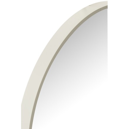 Miroir rond en verre et métal blanc L90xl90xH3cm