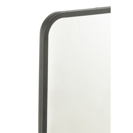 Miroir rectangulaire en métal noir 120x3x40 cm