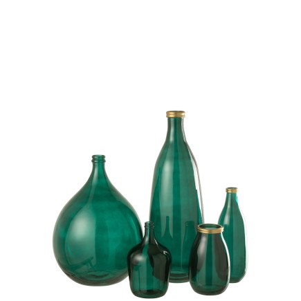 Vaso in Verre verde 40x40x56cm