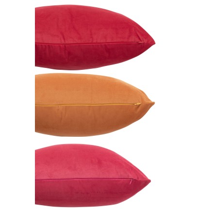 Coussin velours en textile multicolore 45x45x12 cm