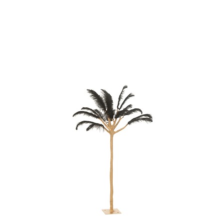 Arbre plumes en acier or/noir taille S