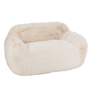 Sofa 2 places en polyrésine beige 152*110*81 cm