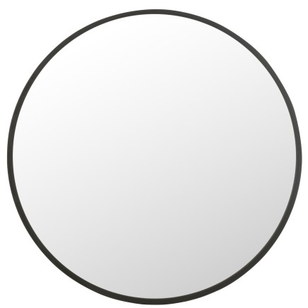 Miroir rond avec cadre noir D.110 cm