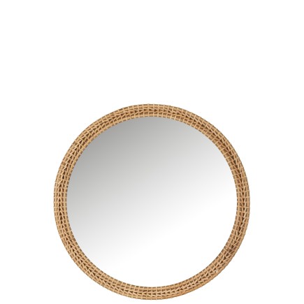 Miroir avec cadre en bois naturel 75*14*75 cm