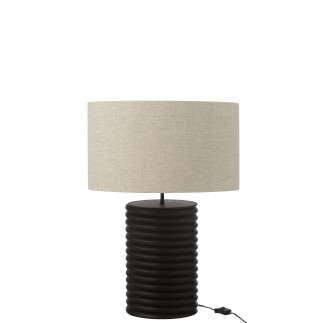Lampe de table en bois noir 45x45x70 cm