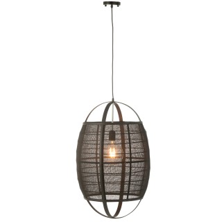 Lampe suspendue en tissu noir 43*43*66 cm
