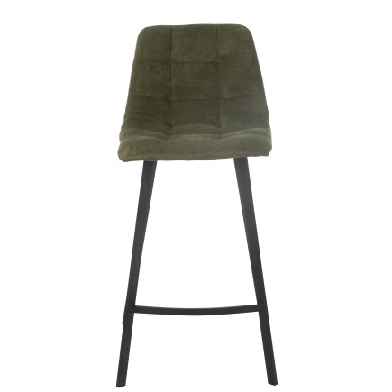 Cadeira de bar em metal verde 46x43x95 cm