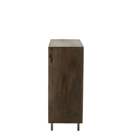 Armario de madera de mango marrón oscuro 89x49x104 cm