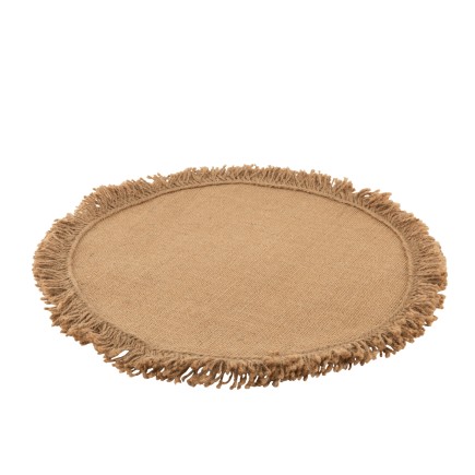 Juego de 4 manteles individuales de yute natural 43x43x0.5 cm
