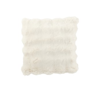 Cuscino quadrato in poliestere bianco 45x45x18 cm