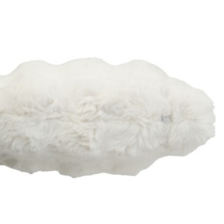 Cuscino quadrato in poliestere bianco 45x45x18 cm