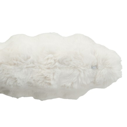 Cuscino quadrato in poliestere bianco 45x45x18 cm