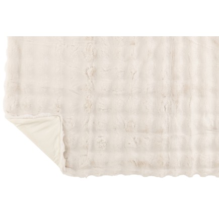 Plaid in poliestere bianco 180x130 cm