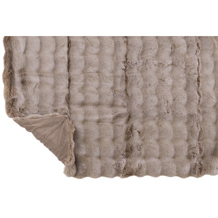 Plaid in poliestere color taupe 180x130cm