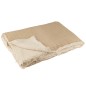 Plaid con bordi sfrangiati in poliestere beige 180x130cm Plaid con bordi sfrangiati in poliestere beige 180x130cm