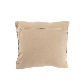 Cuscino quadrato in cotone beige 50x50x12 cm