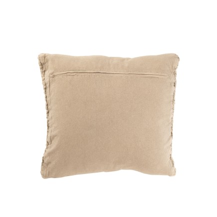 Cuscino quadrato in cotone beige 50x50x12 cm