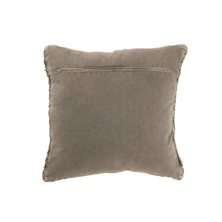 Cuscino quadrato in cotone grigio 50x50x12 cm