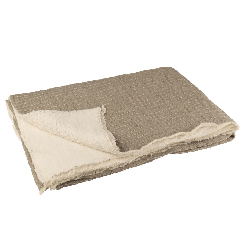 Plaid con bordi sfrangiati in poliestere grigio 180x130cm Plaid con bordi sfrangiati in poliestere grigio 180x130cm