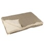 Plaid con bordi sfrangiati in poliestere grigio 180x130cm Plaid con bordi sfrangiati in poliestere grigio 180x130cm