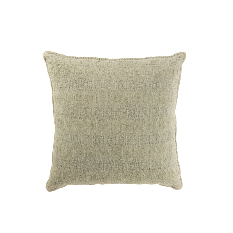 Cuscino quadrato in cotone verde menta 50x50x12 cm Cuscino quadrato in cotone verde menta 50x50x12 cm