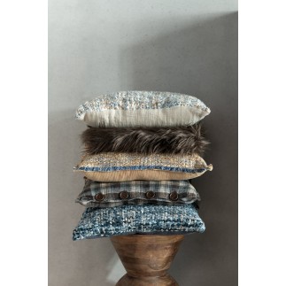Cuscino quadrato in poliestere azzurro 45x45x12cm
