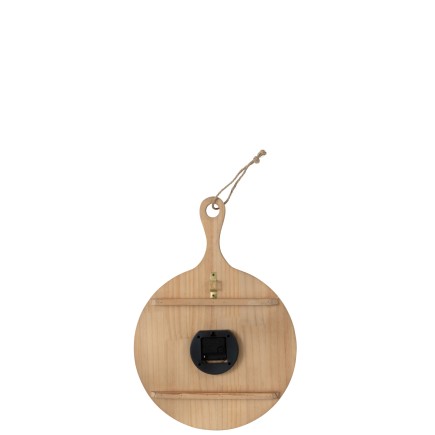 Reloj de pared de madera natural 40x4.5x57 cm