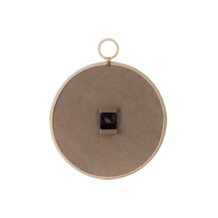 Relógio de parede em rattan natural 55,5 x 4,5 x 64 cm