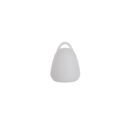 Lampe LED extérieur transportable en plastique blanc 19x19x24 cm