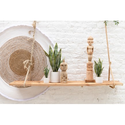 Pot de sansevieria artificiel en plastique vert 14x14x49 cm