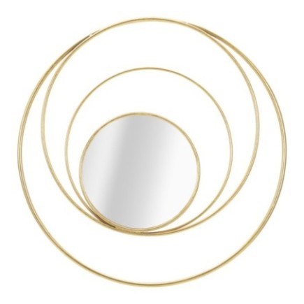 Miroir en arc en métal doré D.80 cm