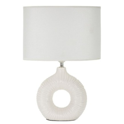 Lampe de table en céramique blanche 28,5x15x43 cm