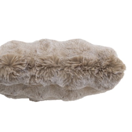 Coussin carré en polyester marron 45x45x18 cm