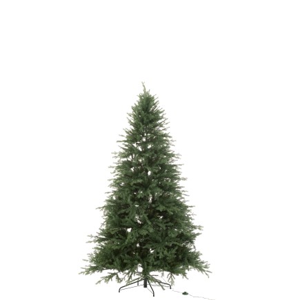 Árbol de Navidad artificial verde oscuro con 3000 LED H.225cm