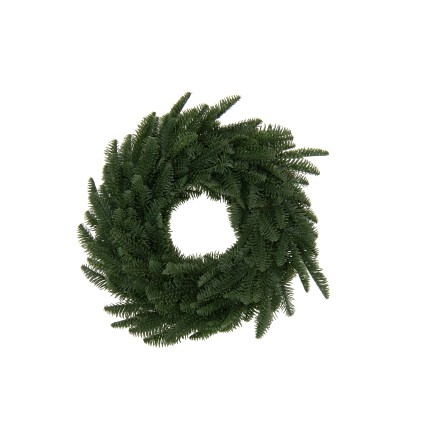 Corona artificial de plástico verde oscuro D.40 cm
