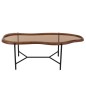 Table basse irrégulière en verre multicolore 118x48x40 cm