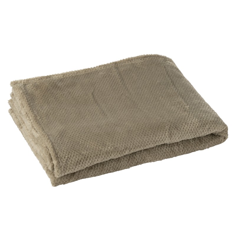 Couverture douillette en polyester gris 130x170 cm Couverture douillette en polyester gris 130x170 cm