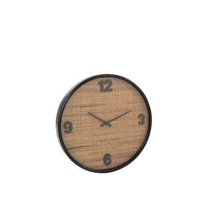 Orologio da parete in legno marrone D.60 cm