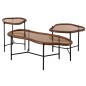 Table basse irrégulière en verre multicolore 118x48x40 cm