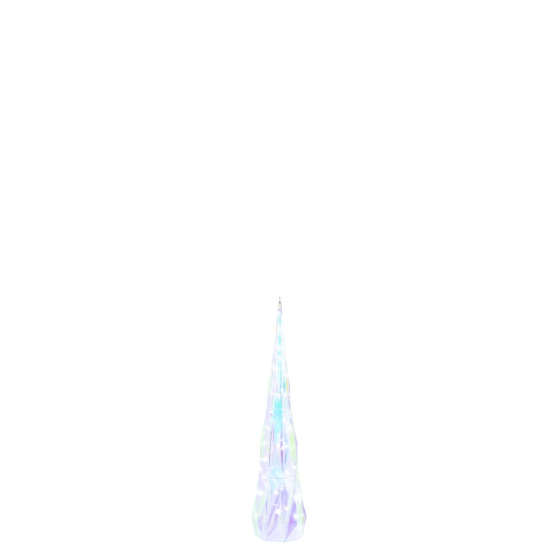 Arbre à led en plastique irisé 17x17x80 cm