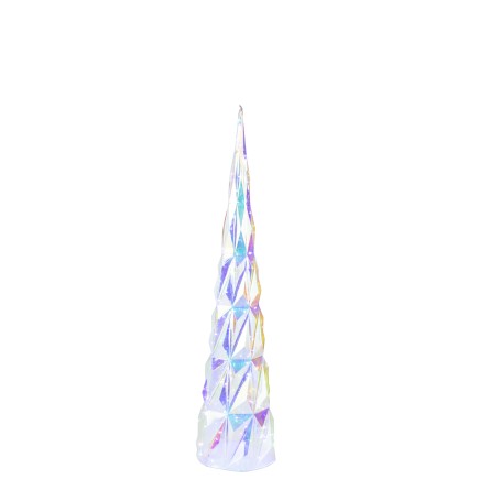 Arbre à led en plastique irisé 30x30x137 cm